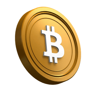 Moneda de Bitcoin (BTC) ladeada dentro del diseño de la sección de presentación